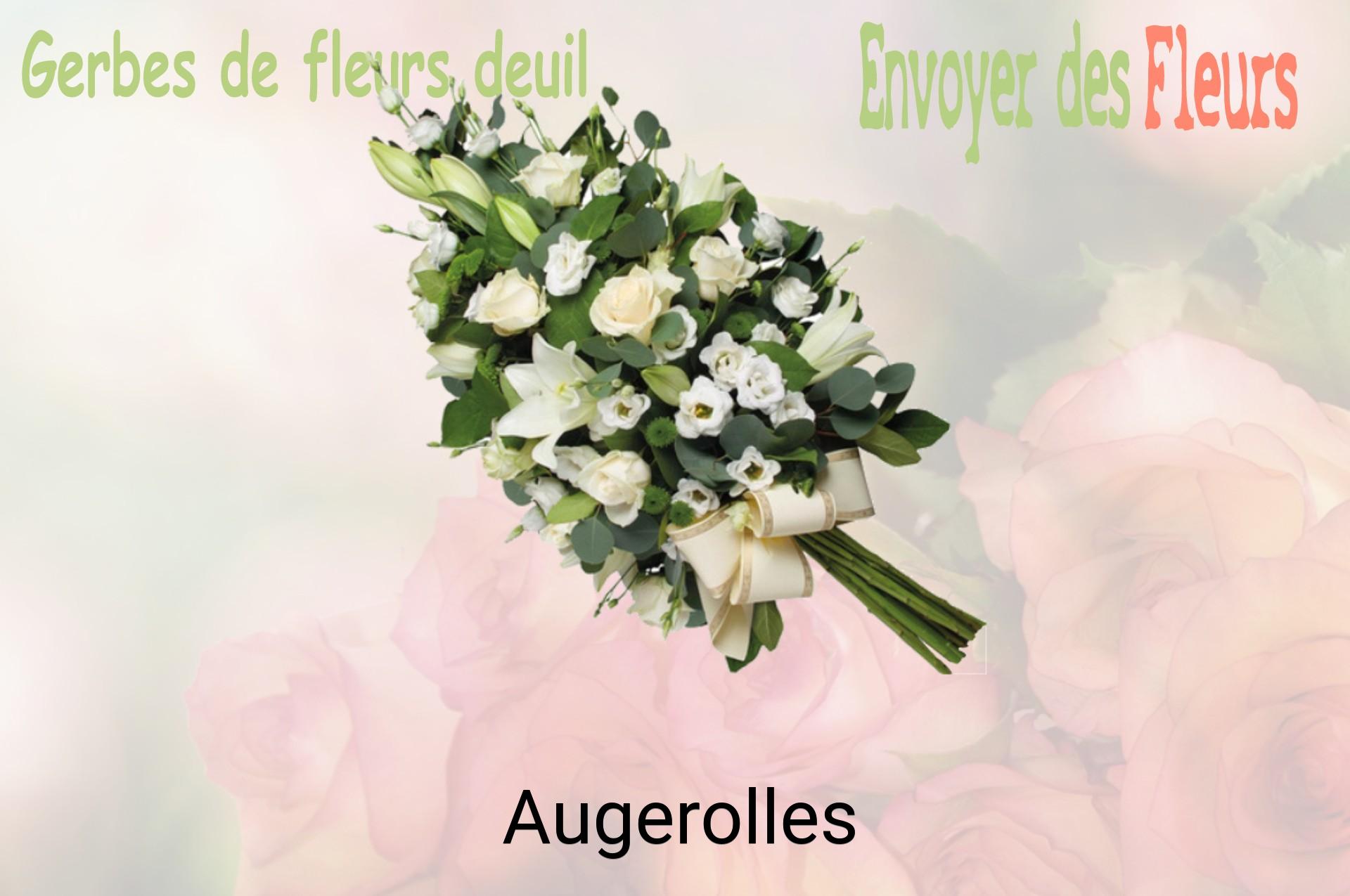Gerbe de fleurs de deuil livrée à Augerolles